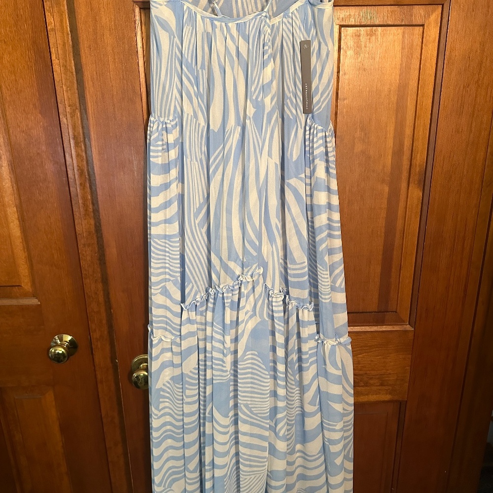 NEW Anthropologie Misa Los Angeles Kalita Maxi Dress in Casablanca Blue Shell XL - Picture 13 of 15